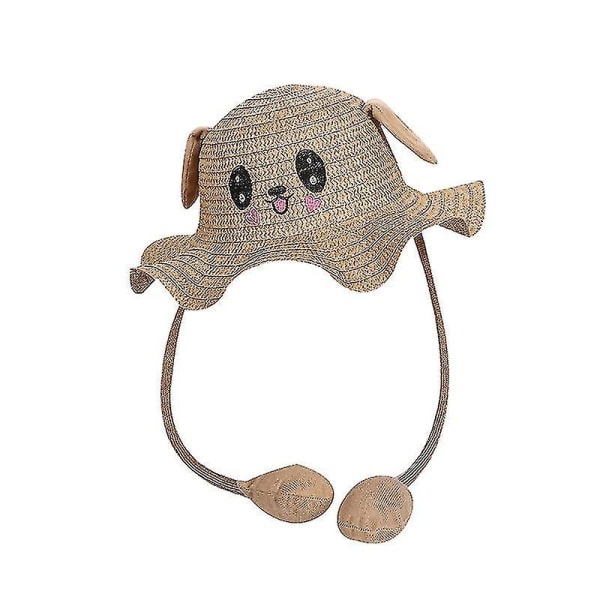 Kids Bunny Summer Hat - Bevægelige ører - Let og åndbar Khaki
