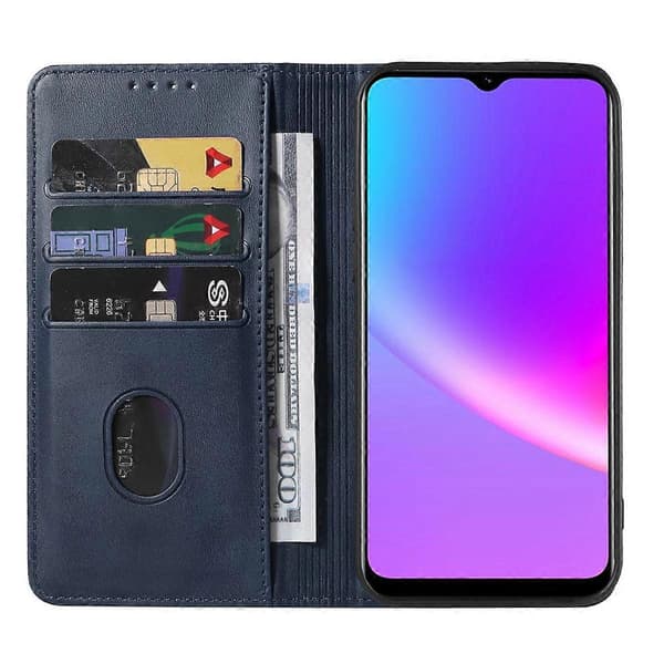 Magnetiskt Läderfodral för Realme C25s Blue