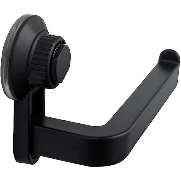 Toiletpapirholder til badeværelse, vægmonteret, med sugekop, rulleholder til køkken, badeværelse, hobbyrum, 1 stk., sort