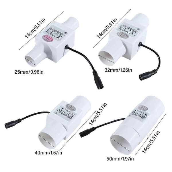 Stille 12V Inline Ventilator til Badeværelse, Hjem, Have Ventilation, Opvarmning og Køling Løsning 50mm