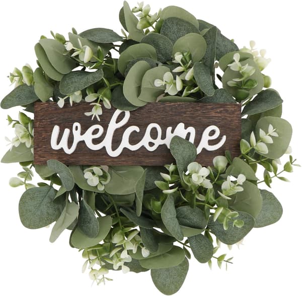 33cm Blomster Välkomstskylt Entrédörr Hängande Kransar Rustik Flora