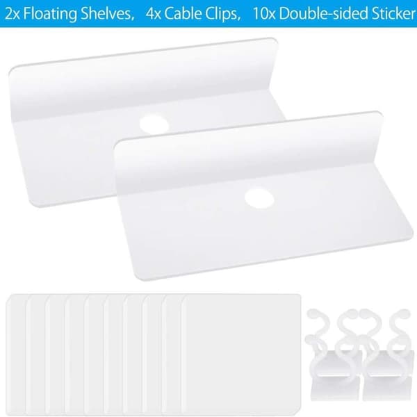 Acrylic Floating Wall Shelf Self Adhesive Heavy Duty Floating Shelf
