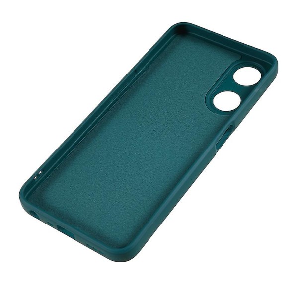 För Oppo A58 5g Fiberfoder Gummibelagt TPU- case anti-scratch cover Army Green