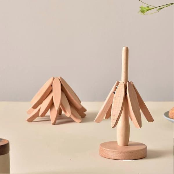 Treunderstell for varme retter Sammenleggbart treunderstell for varme retter Walnut B
