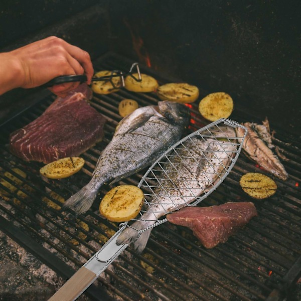 Grilling Enkel Fiskeklype Grillutstyr Grilling Fiskeklype Grilltilbehør Flatt Håndtak