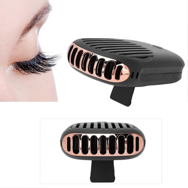 Øjenvippetørrer Ventilator Mini Bærbar Aircondition Bladløs Neglekunst Blæser Black