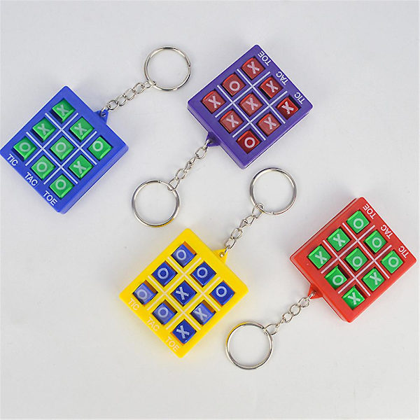 Tic Tac Toe Mini -avainperä lapsille Decompression Xo -peli Juhlapuolueet Goody Bag -täyteaineet Luovat lahjat Purple