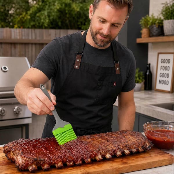 Bred Silikonpensel – Varmebestandig – for grilling og baking Yellow