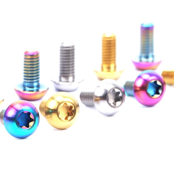12X M5*10mm skivebremse Rotorbolter T25 Torx Titanium TI sykkelskrue