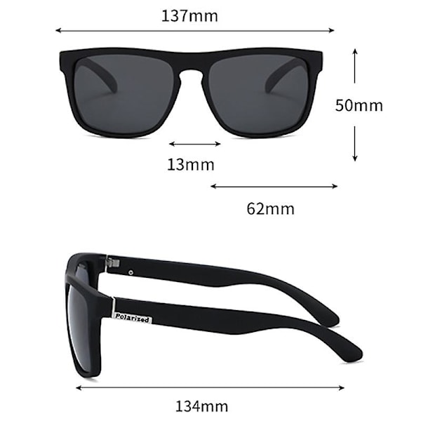 Firkantede solbriller Solbriller Retro Goggles Eyewear Black Silver Frame Grey Lenses