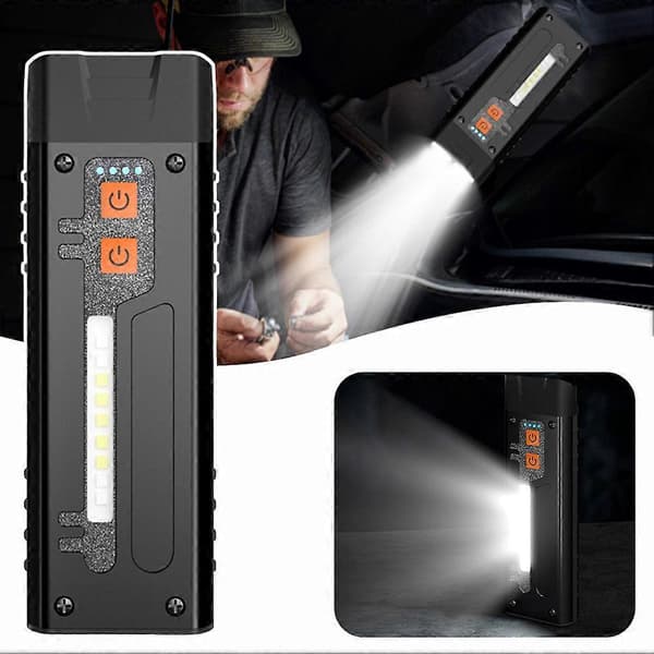 Genopladelig Clip-on Slank LED Arbejdslygte med LED Sidelys til Nødsituationer SD19