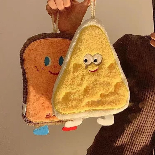 Kreativ söt Kawaii mat Toast tårta Donut tema handduk, torka händerna direkt kök hushållsrengöring trasor handduk