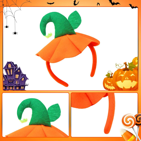 Halloween Gresskar Hodebånd Halloween Kostyme Gresskar Hodeplagg Pumpkin Yellow