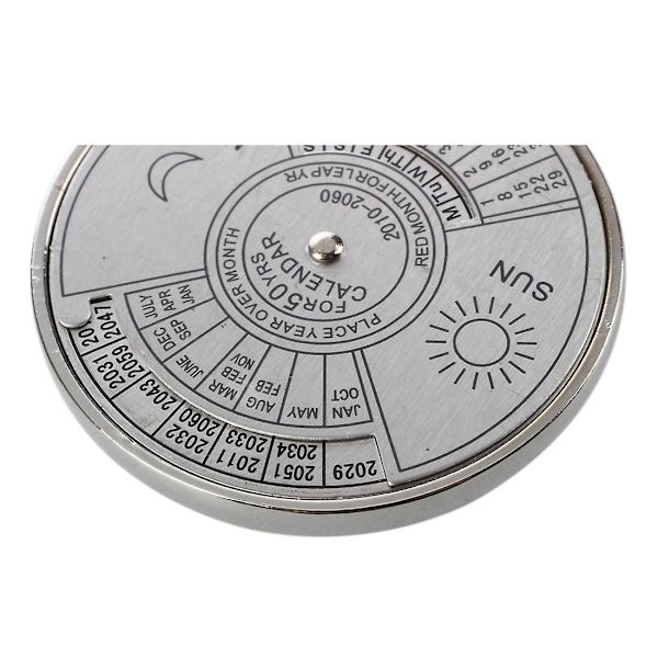Avaimenperä Avaimenperä Metallinen Perpetual Calendar Pattern Silver