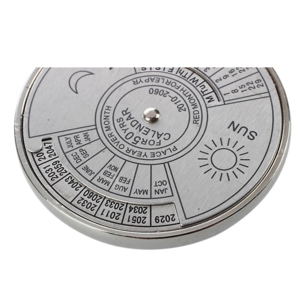 Nyckelring Nyckelring Metal Perpetual Calendar Mönster Silver