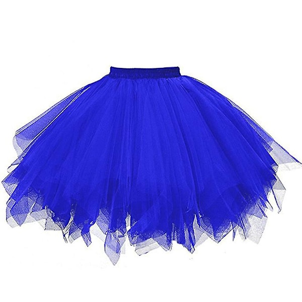 Kjol Kvinna Mesh Tulle Prinsessa Elastisk Vuxen Kort Tutu Dans Blue