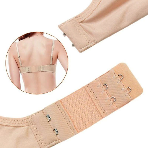 3 stk. Justerbar Dobbelkrok BH-forlenger - Hvit/Svart/Beige