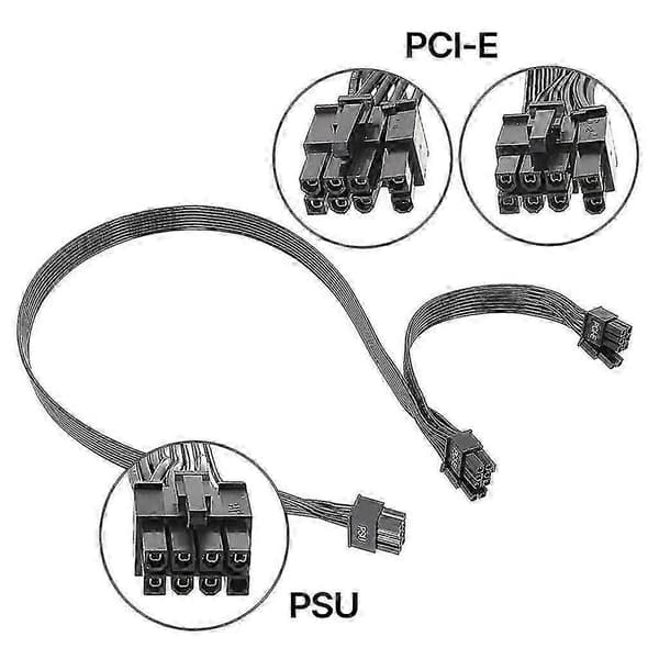 8-pin modulær kabel for Corsair PCIE GPU 8-pin til 6+2-pin strømforsyningskabel forlengelse Single head 65cm
