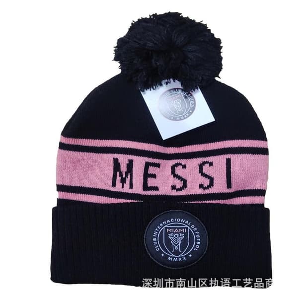 Fodboldklub kasket Messi sort børnehat