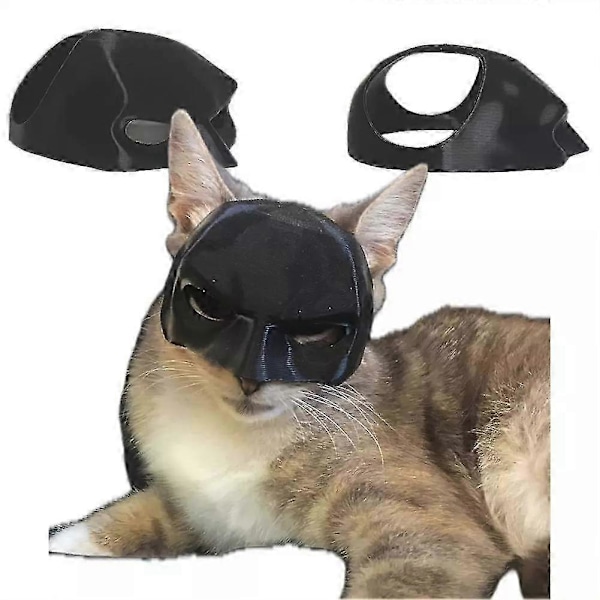 Ny Bat Cat Avenger Maske Cosplay Hat Kattelegetøj Ornament Cool Batman Kattemasker Dyretilbehør Dekoration Salg L