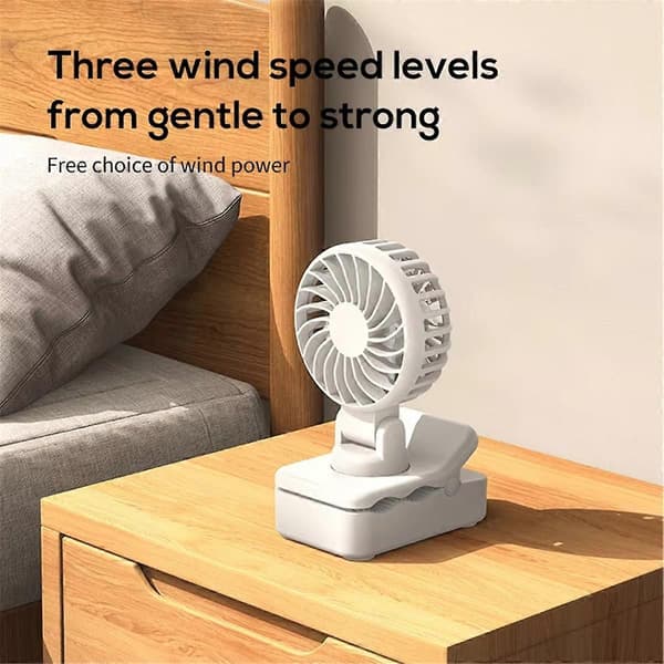 Bærbar Mini Clip Ventilator - Genopladelig Køleventilator til Udendørs Brug B