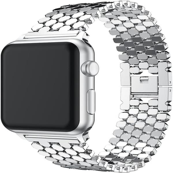 Sølv - Rem til Apple Watch 38mm, Rustfrit stål iWatch Rem