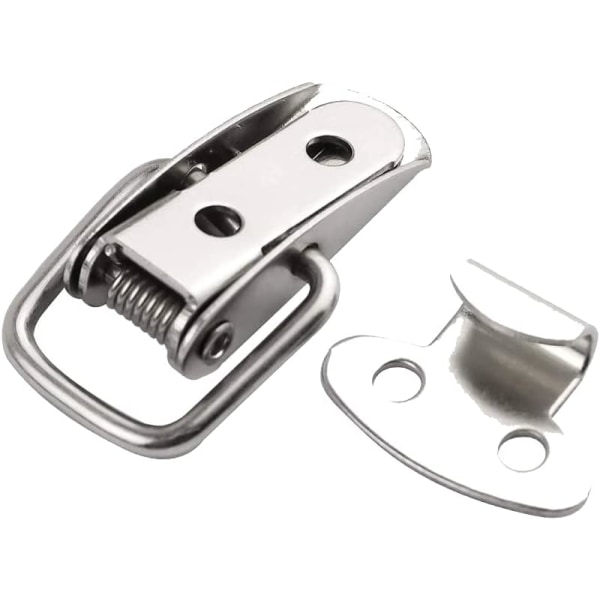 Rustfrit stål Case Bryst Box Spring Draw Toggle Lås Fangst Hasp, 4 sæt