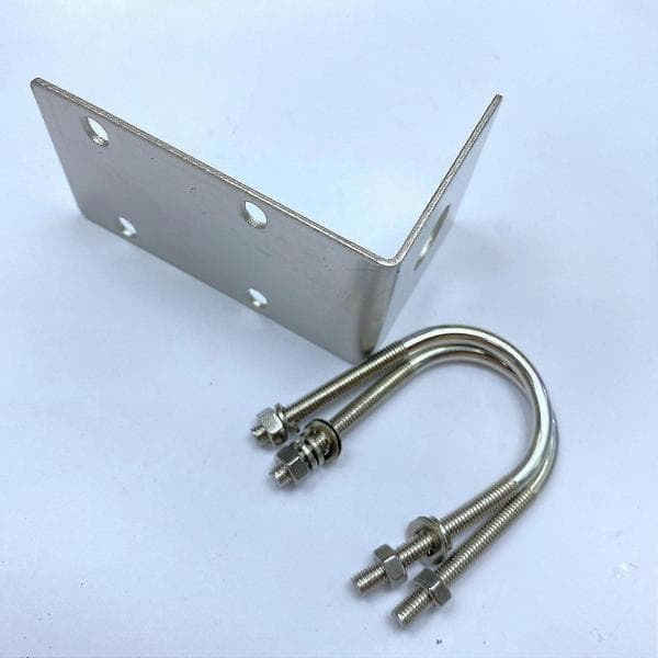 Universal rustfrit stål UHF VHF CB antenne monteringsbeslag med U-formet design til mobil- og lastbilbrug Silver