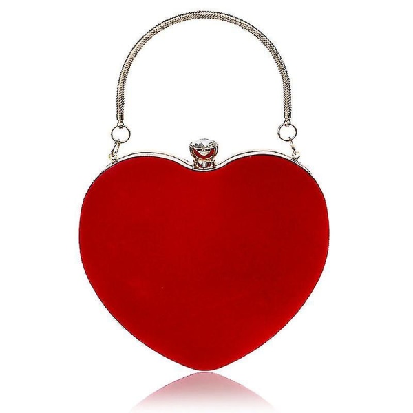 Sydämenmuotoinen käsilaukku Lady Fashion Meikkilaukku Iltalaukku Clutch-laukku Käsilaukku Elegantti RED