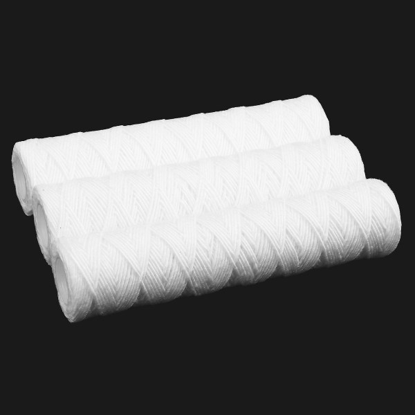 3 stk vannrenser 10 tommers streng sårfilterpatron 5 mikrometer Pp bomullsfilter Sedmient Fi