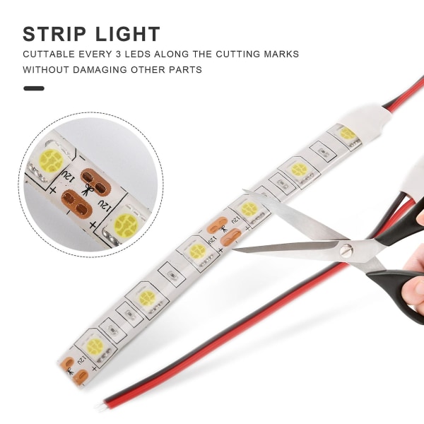 10st 10cm Vattentät Vit 5050 Lights Dc 12v Husvagn Båtbil white