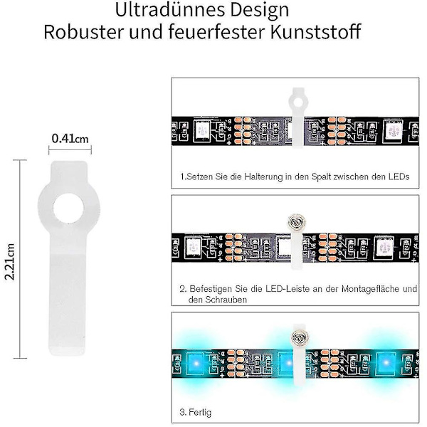 95 stk 5050 Rgb Led-strip konnektorsæt med T-formede L-formede Strip-jumpers Led-strip tilbehør Lys Trådforbindelse Terminal-splejsningsværktøj