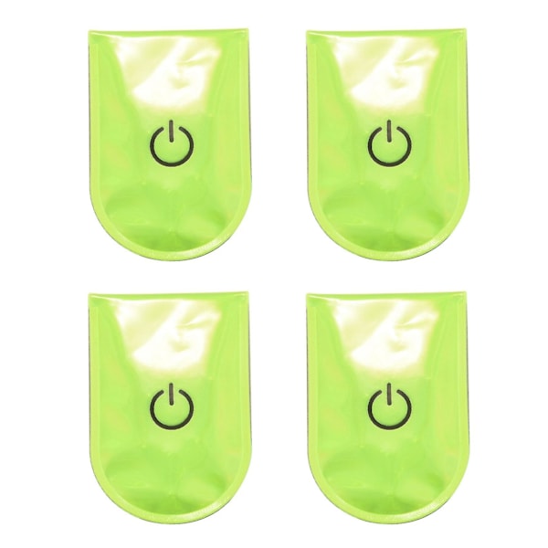 4x Utomhus Sport LED Säkerhetsljus Reflex Magnet Clip På Strobe Löpning Promenader Cykel Cykling