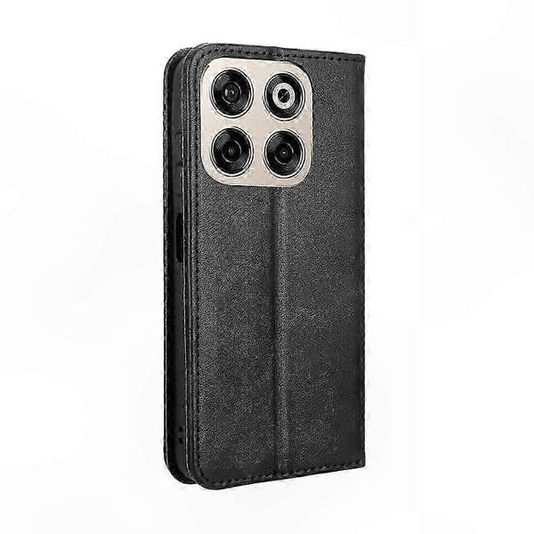 Retro-texturerat läderfodral med magnetspänne för Android-enheter Black For ZTE Blade V70 4G