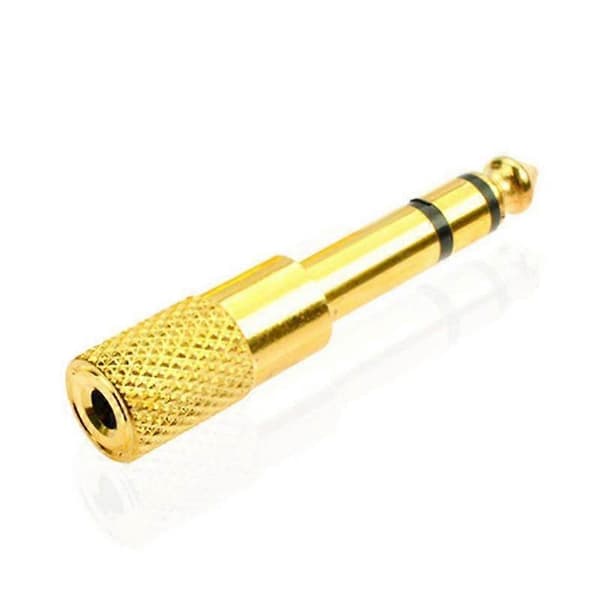 3,5 mm fatning til 6,35 mm jackstik lydkonverter hovedtelefonadapter