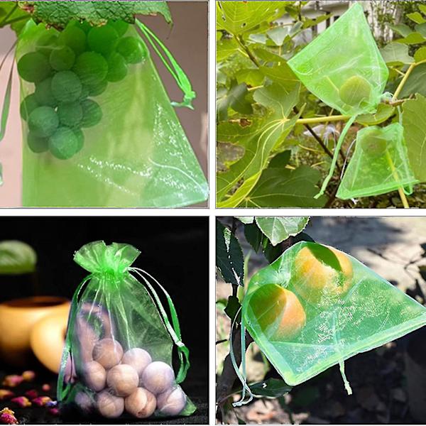 50 stk. Frugtbeskyttelsesposer med snornet - Beskyt planter mod skadedyr 17x23cm