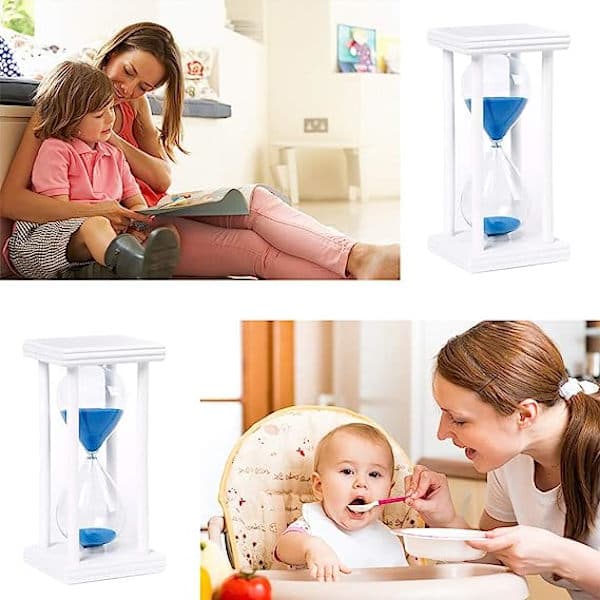 Timeglas 60 minutter Træ Sand Timeglas Ur til Kreativ G 60 minutter blåt sand