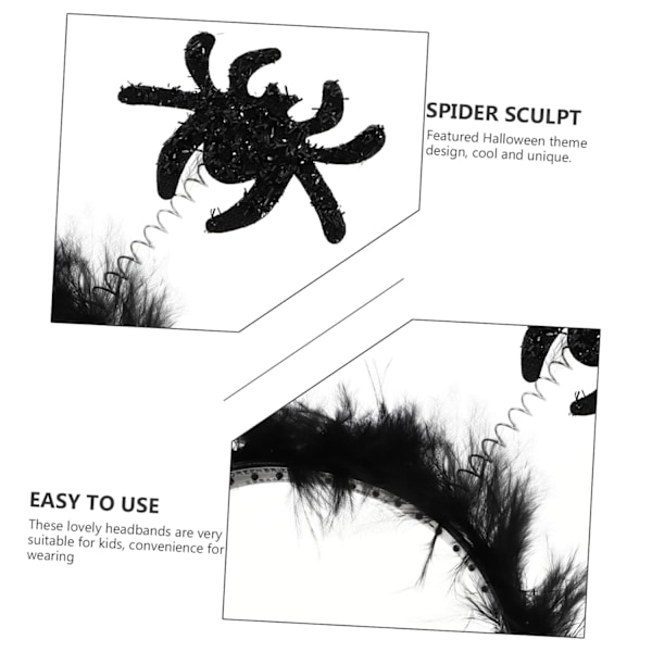 3-pack Spindelhuvudband Cosplay Hårclips Prestanda Huvudbonader Hårclips Tillbehör Spindel Hårclips Halloween Huvudbonader Kläder Bal Tillbehör