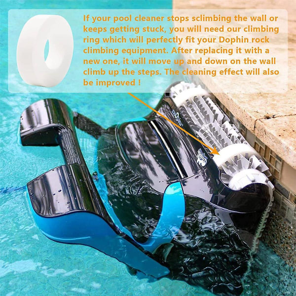 Byte av 4-pack klätterringar 6101611-r4 för Dolphin Robotic Pool Cleaners M200 M400 M500 White