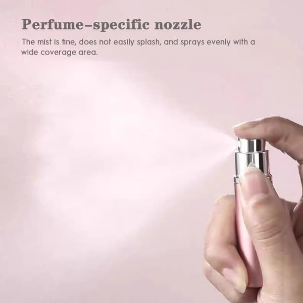 Bärbara Mini Påfyllningsbara Parfym Atomizer Flaskor Resestorlek Sprayflaskor, Liten Parfymspray Utomhusaktiviteter och Affärer 5ML, Gul Lila