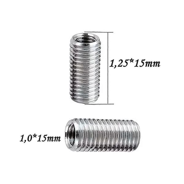20 stk M8 hann til M6 hunn gjengeskruemuffe gjengereduserende konverteringsmuttere Silver
