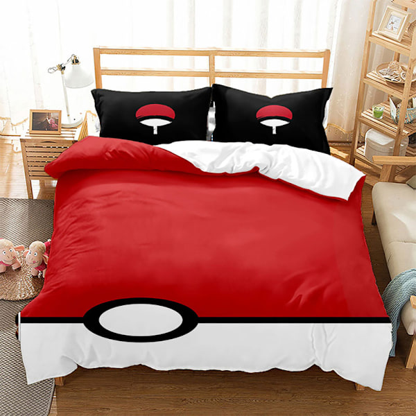 3D digitaltrykt dynetrekk putetrekk sengetøy tegneserie Pikachu tredelt sett hjemmetekstil firedelt sett 24 135*200