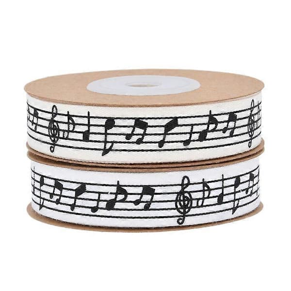 Musiknot bomullsband 10m tygkant DIY presentinslagningsset