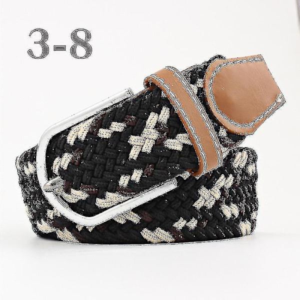 Herrebelter Bursdagsgave Midjebelteflett Klassisk spenne linning Justerbar blandet 3 farger Black Beige Coffee