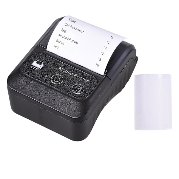 Bluetooth-kuittiprintteri, 58 mm:n mini langaton Pos-kuittiprintteri 2 tuuman mobiililämpöprintteri nahkavyöprintteri pienyritykselle ravintola, myynti Esc