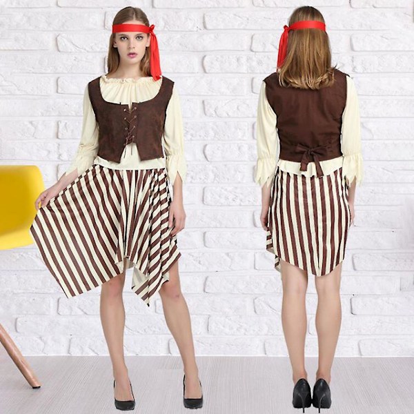 Halloween-kostymer Fashion Piratdräkter för vuxna Festivalfest Scenframträdande Kläder Piratkläder Cosplaydräkt C High End Pirate