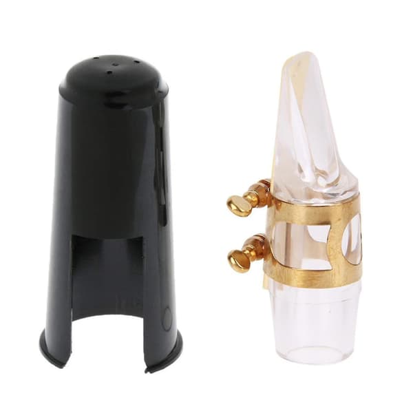 Altsaxofon Transparent Munstycke E Platt Kristallmunstycke Kit Set Med Lock/Klämma/Rörblad
