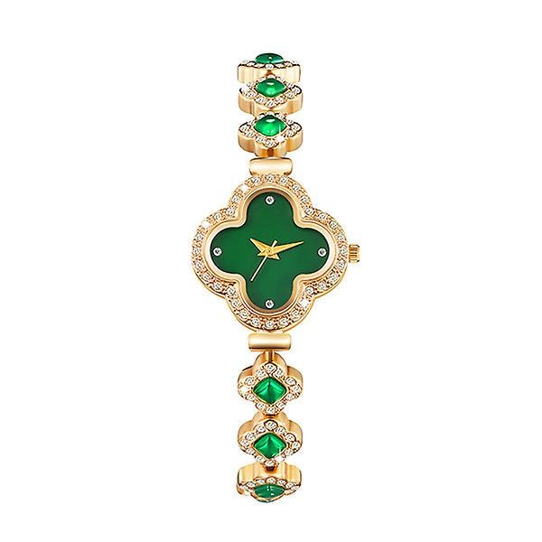 Light, luxurious, trendy watch with four-leaf clover