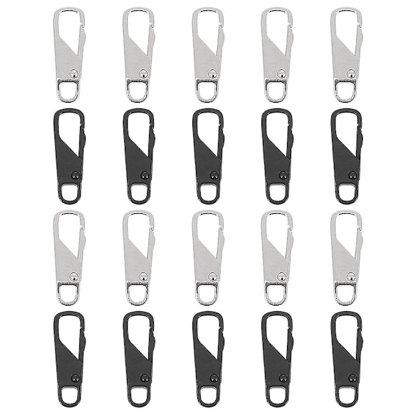 20 st Heavy Duty Plånbok Ryggsäck Dragkedja Handtag Dragkedja Reparationssats Väska Dragkedja Handtag Dragkedja Ersättningssats 0.4X1.1X3.5CM