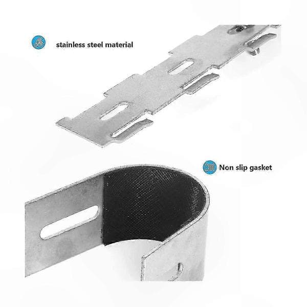 Balkongräcke Solpanel Monteringssats, 4-pack krokar för säker installation Silver